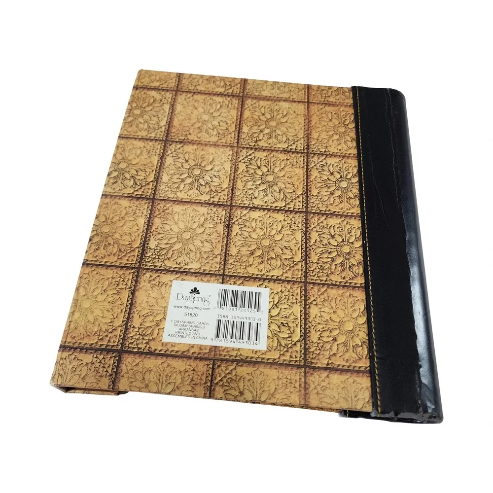 DaySpring Card Organizer Address Book Hebrews 10:24 Vintage Tile Pattern 51820